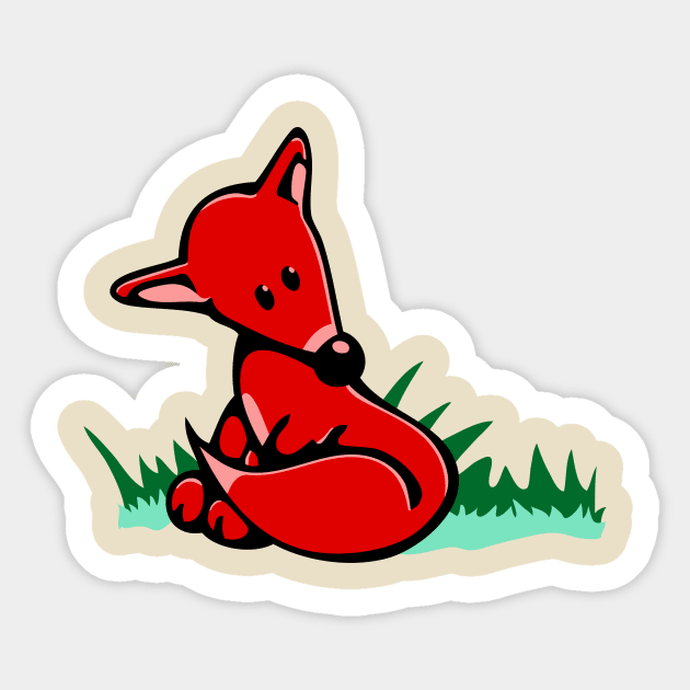 Cute Fox Sticker by schlag.art